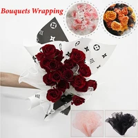 30cm4 5 yards pleated gauze yarn flower bouquets wrapping packaging decorative floral florist wrap wedding birthday decoration