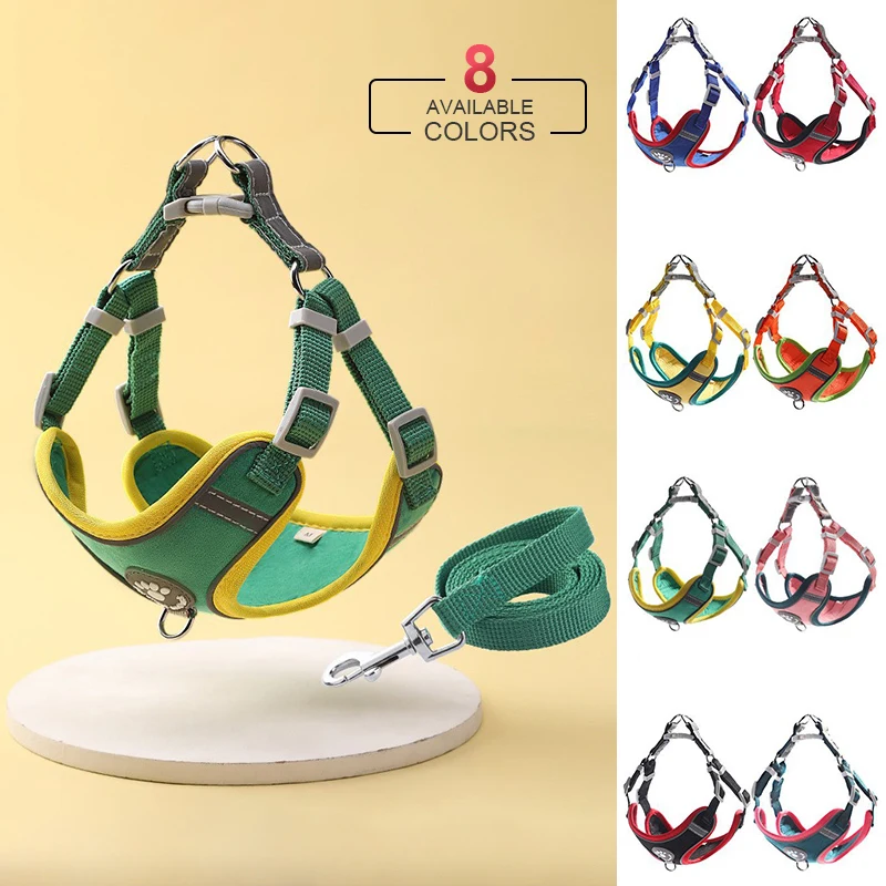 Pet Dog Adjustable Harness Vest Reflective Chest Strap Safety Outdoors Walking Running Lead Leash for Small Dogs Cat |