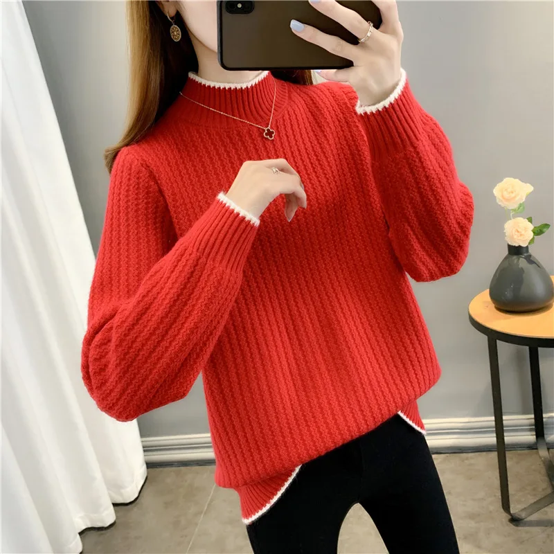 

New style knitted sweater women's pullover sweater top White