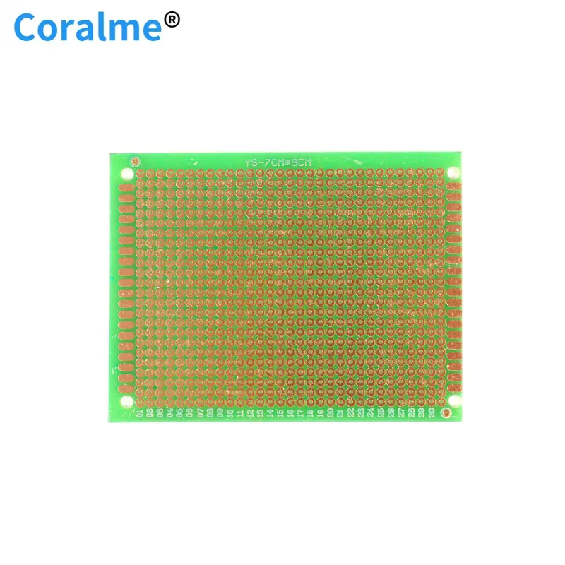 2pcs 7X9cm FR4 Single Side PCB Prototype Universal Experiment Printed Circuit Board Epoxy Glass Fiber FR-4 Green 7*9cm |