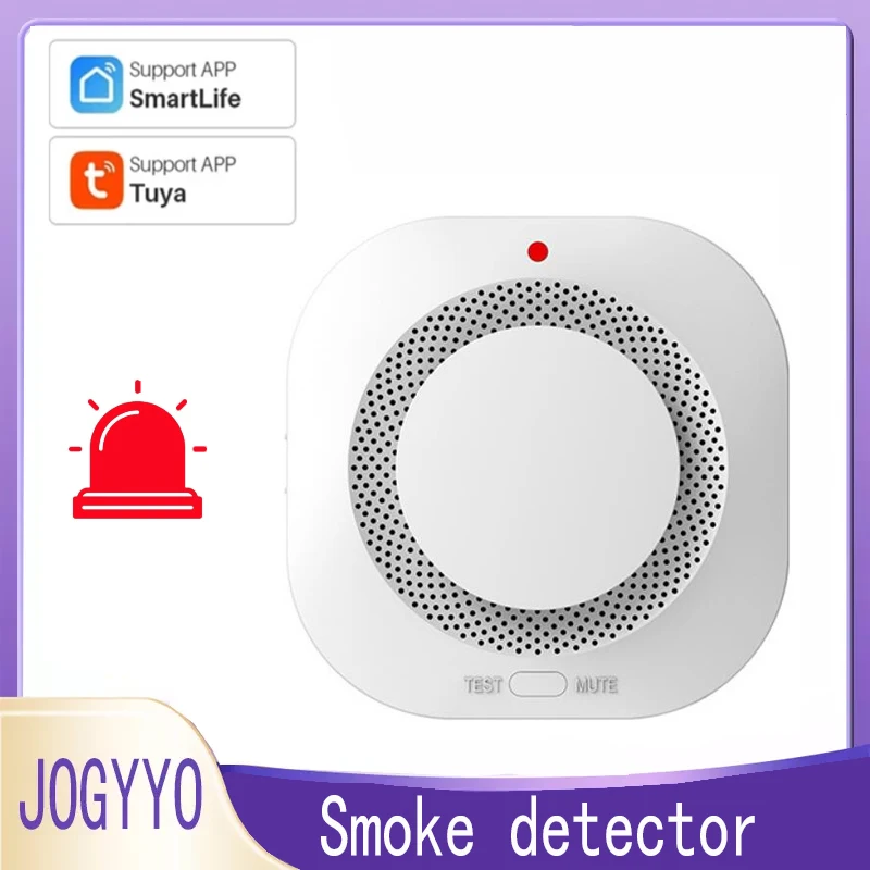 

Tuya WiFi Smoke Detector Sensor High Sensitivity Wireless Smart Fire Smoke Alarm Sensor Gas Detector Home Security Alarm Device