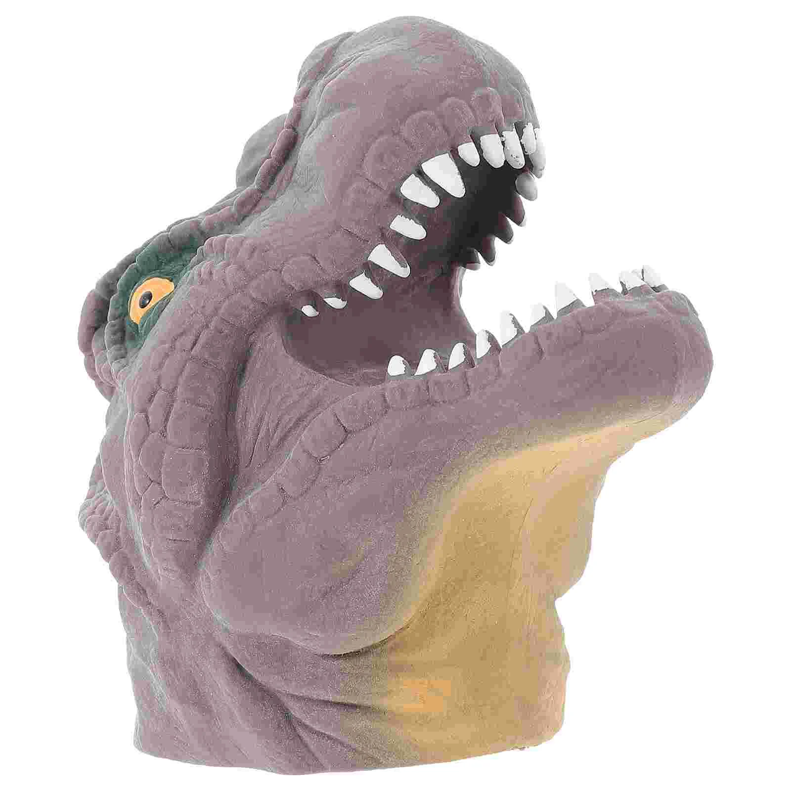 

2Pcs Finger Puppets Dino Toys Dinosaur Head Finger Puppet Toy Dinosaur Finger Toy Rubber