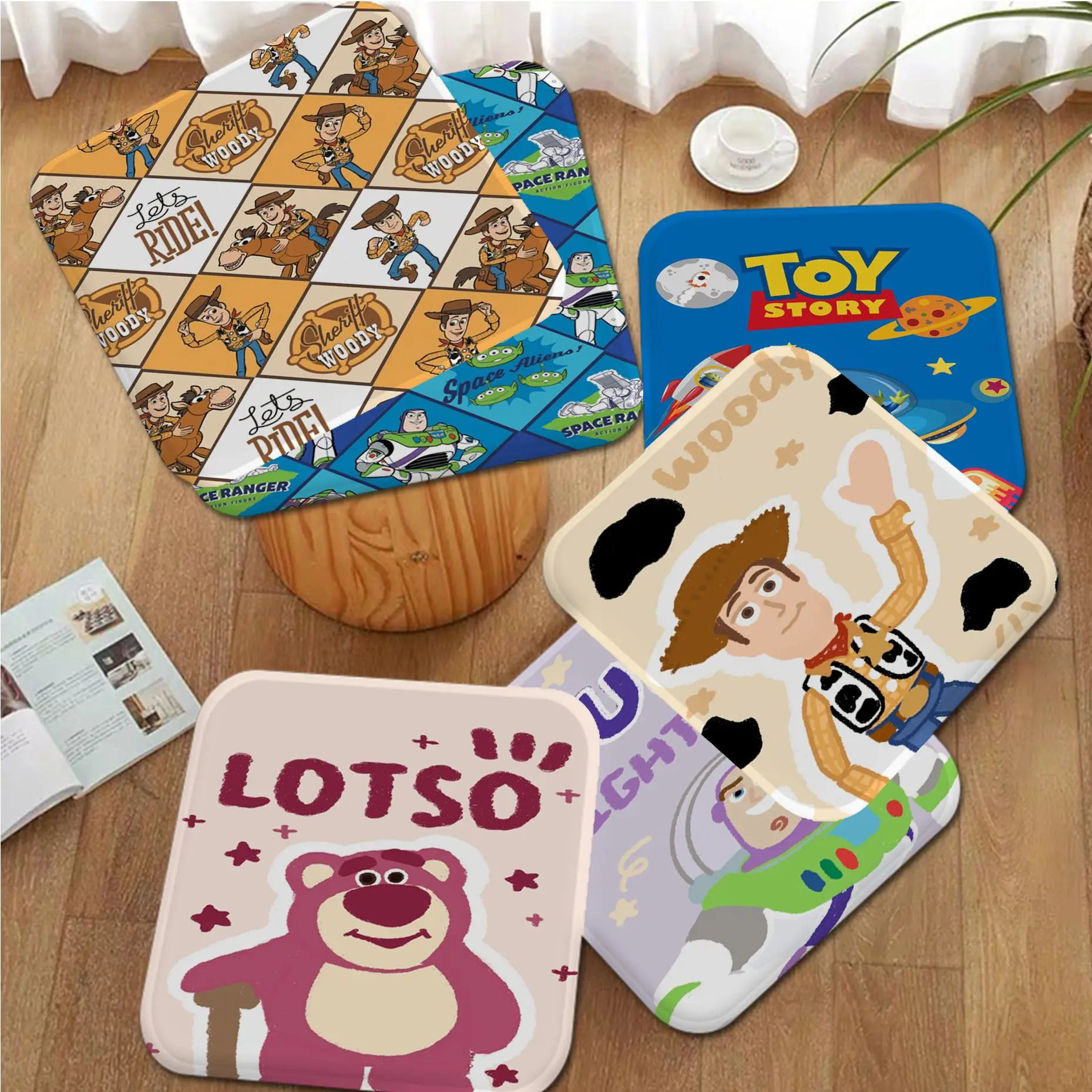 

Disney Toy Story Creative Stool Pad Patio Home Kitchen Office Chair Seat Cushion Pads Sofa Seat 40x40cm Sofa Decor Tatami