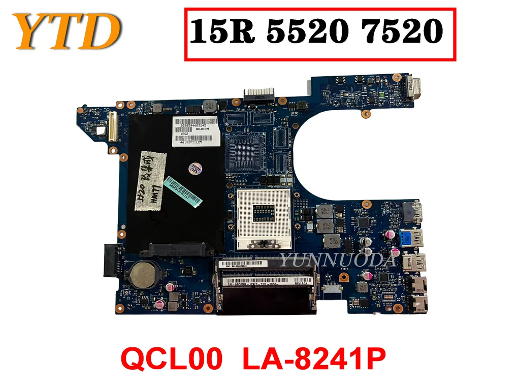 

Оригинальная материнская плата для ноутбука DELL Inspiron 15R 5520 7520 QCL00 LA-8241P протестирована хорошая бесплатная доставка