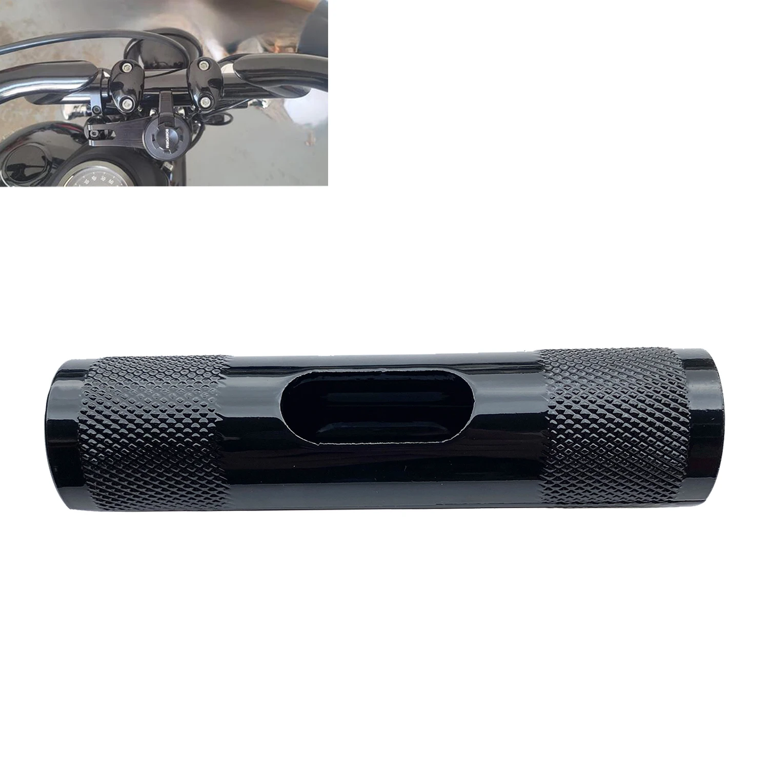 

Черный переходник с 1 дюйм на 1-1/4 дюйма на руль, переходник с зажимом для Harley Touring Road Glide Road King Dyna