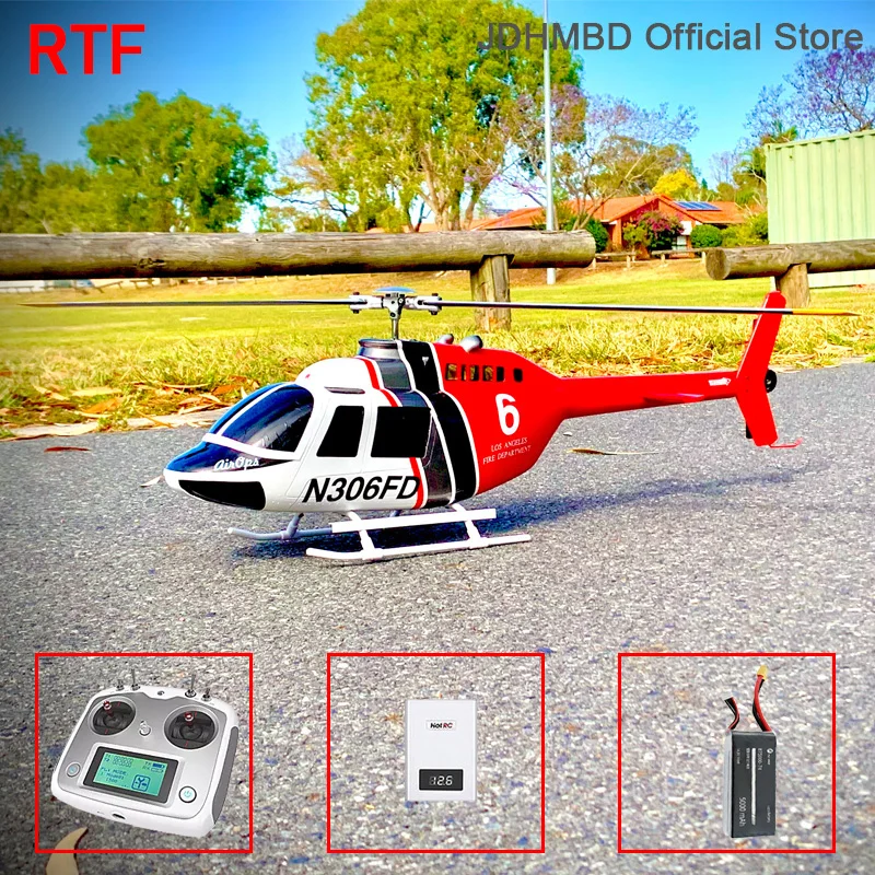 Flywing  6CH  Brushless Scale GPS Helicopter Two Rotor Blade Bell 206 with H1 Flight controller