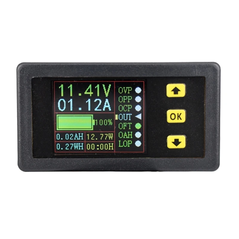

Upgraded Battery Coulometer Battery Monitor Voltage Current Meter Amp-Hour Watt-Hour Power/Time Multimeter for Industry