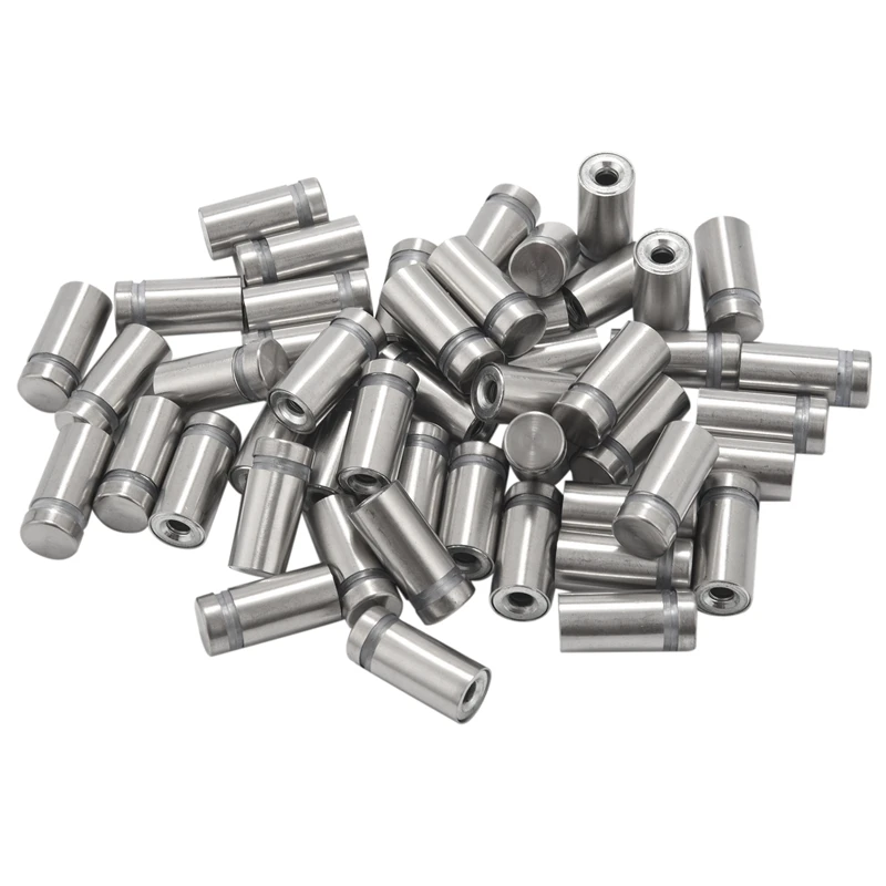 

48 Packs Sign Standoff Screws Advertising Screws Stainless Steel Wall Standoff Mounts Glass Acrylic Nail for Glass Artwork and S