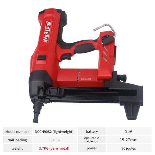 Nailtask DCCN90S2 новая модель литиевых электрических бетонных гвоздей для потолка