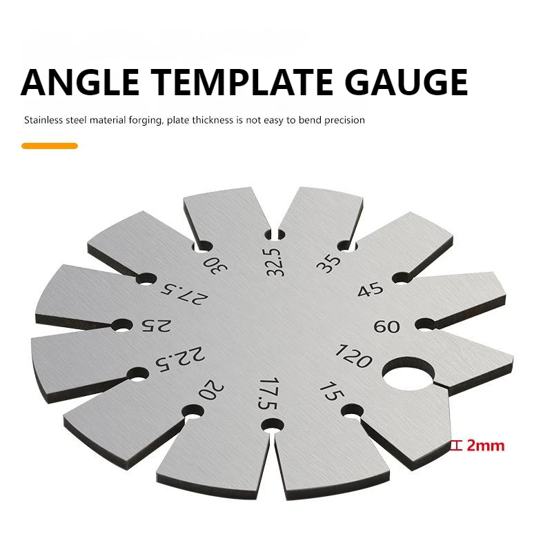 

Woodworking Angle Template Gauge Stainless Steel Angle Ruler Tools 15 Degree - 120 Degree Chisel Edge Measuring Gauges Tool