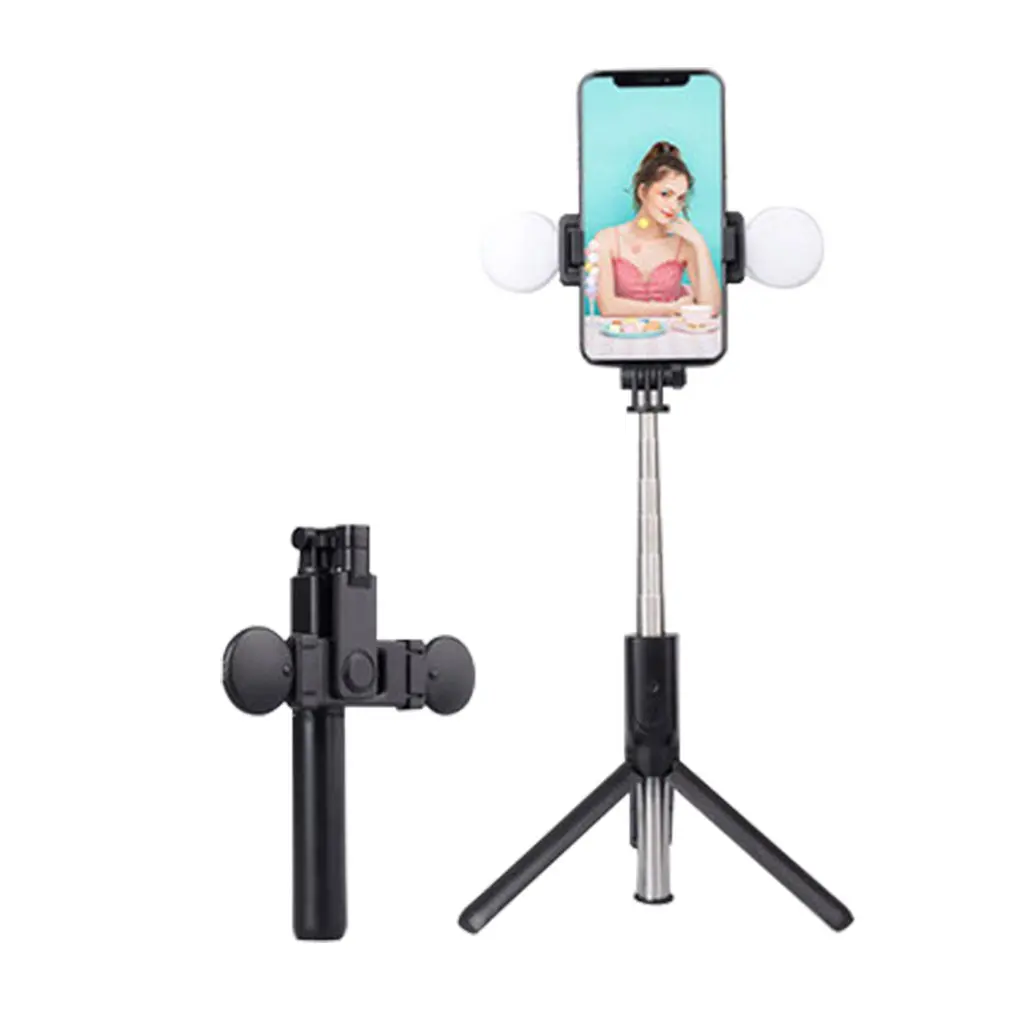 

Wireless Bluetooth-compatible Selfie Stick with Led Ring Light Foldable Tripod Monopod For iPhone Xiaomi Samsung Live Tripod