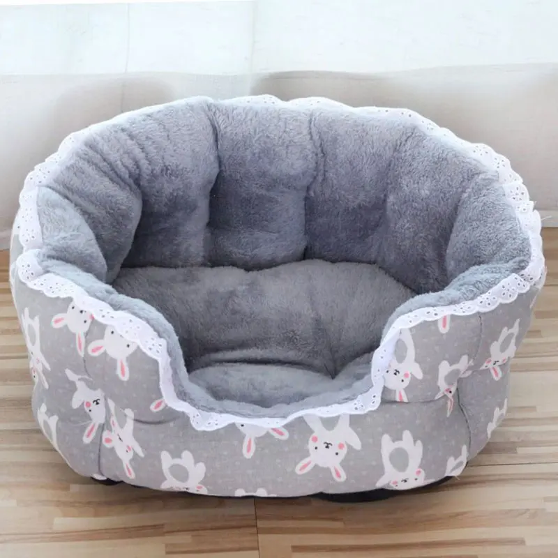 

Plush Pet Sofa Bed, Dog Cat House, Short Plush Kennel for All Seasons, Medium, Small, Pet Supplies, Comfort Basket