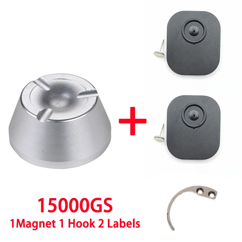 

universal magnetic detacher tag Remover super magnetic eas alarm tag detacher magnet unlocking 15000GS 1magnet+1 hook + 2tab