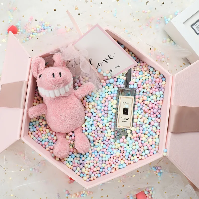 

Colorful Macaron Ball Foam Particles Balls Wedding Souvenir Packing Gift Box Filling Party Valentine's Day Gift Box Decor Filler