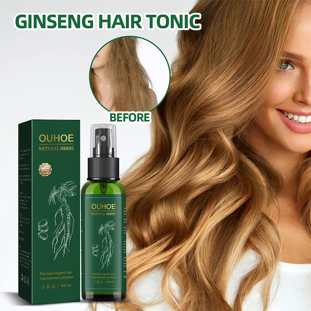 

Hair Growth Spray Ginseng Herbal Hair Growth Essence Suitable For All Hair Types Professional Hair Care Products For Women Men