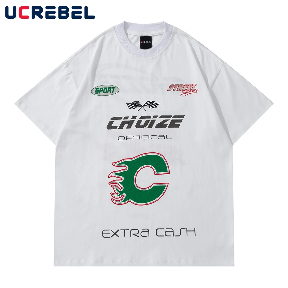 

Футболка мужская с коротким рукавом и круглым вырезом, свободная повседневная хлопковая уличная одежда с буквенным принтом, уличная одежда...