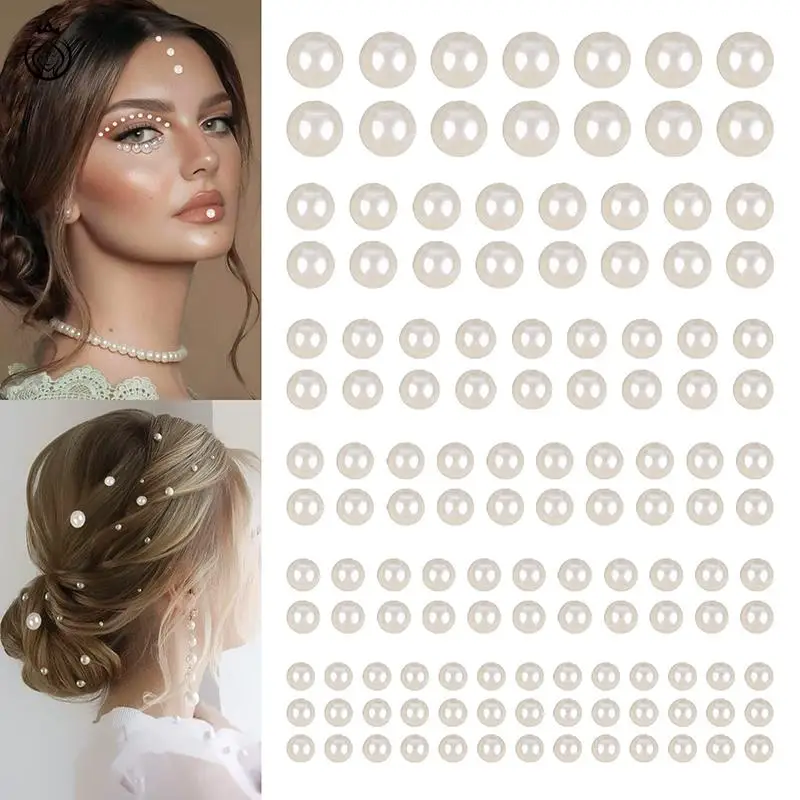 

3mm/4mm/5mm/6mm 3D Pearl Face Jewels Eyeshadow Stickers Self Adhesive Face Body Eyebrow Diamond Nail Stickers Diamond Decoration