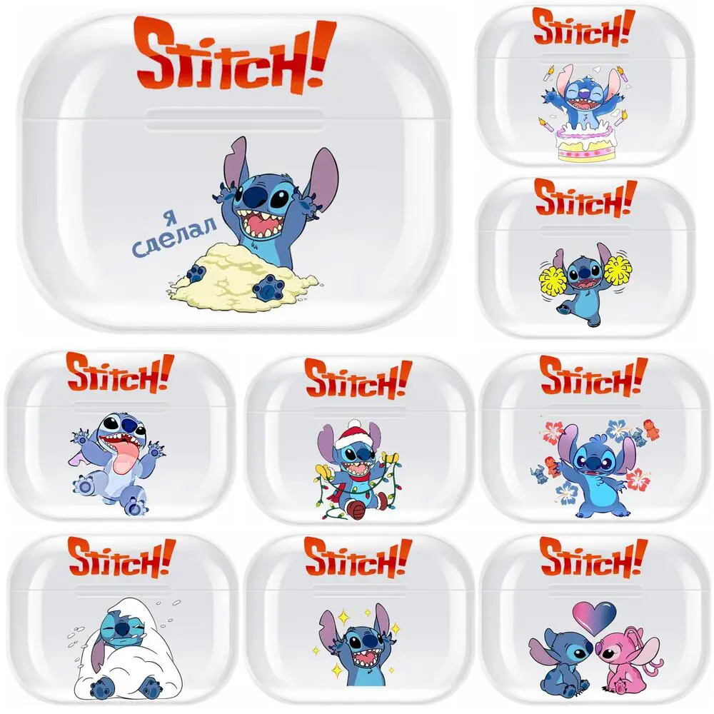 

Disney blue monster Stitch Transparent TPU Case For Airpods Pro 3 Case Silicone Headphone Accessories Air Pods 3 Apple Protectiv