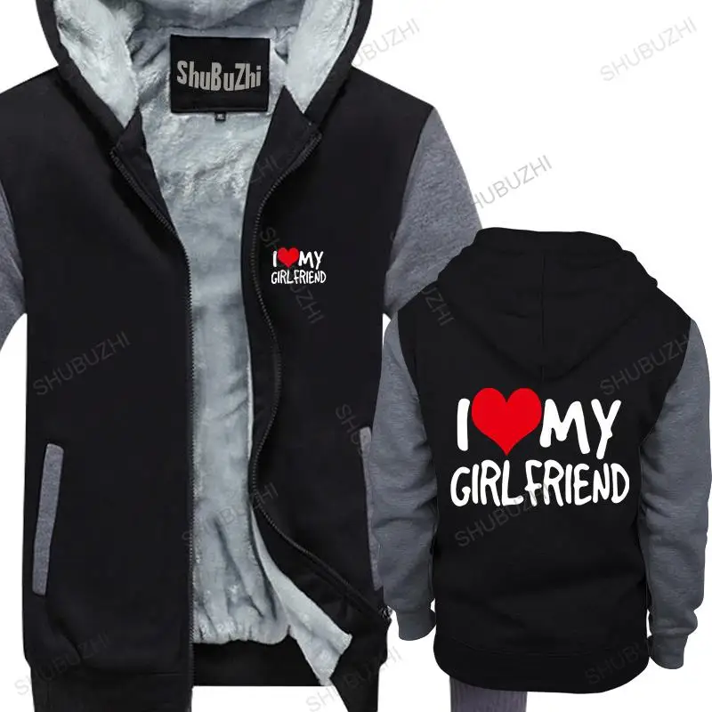 

men fleece hoody I Love My Girlfriend MENS hoodie birthday fashion gift boyfriend partner men winter sweatshirt drop shipping