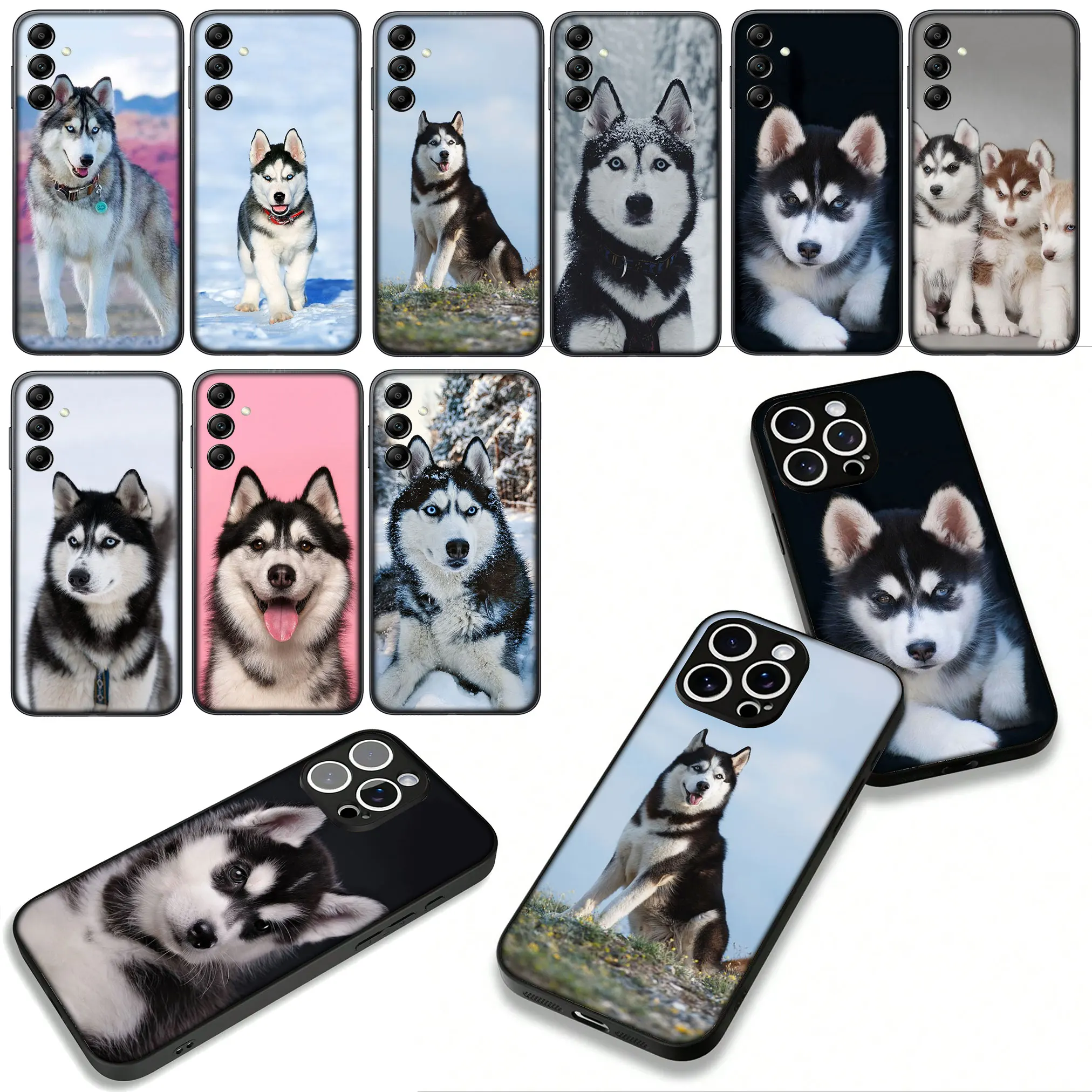 Фото Чехол для телефона Lovely Husky Dog Funny для Apple iPhone 17 16 11 Pro XS Max XR 6 7 8 Plus 16E SE 2020 Air 5 SE2, гибкий чехол №3