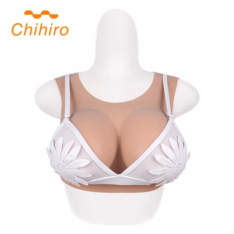 

Realistic Silicone Breast Forms Round Neck Fake Boobs Enhancer Tits For Transgender Shemale Drag Queen Cosplay Crossdresser