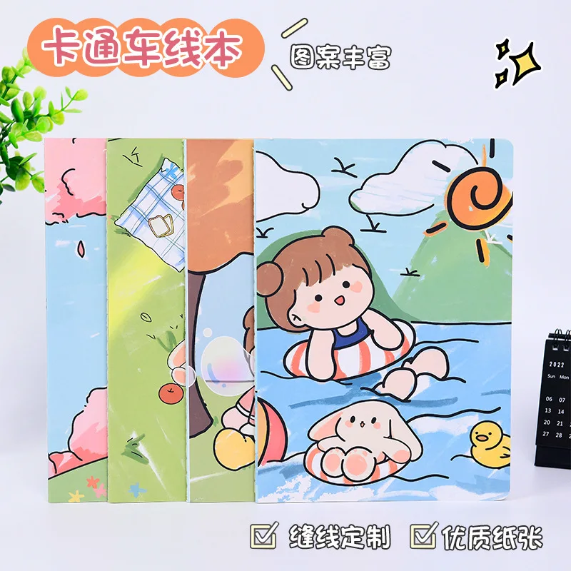 

Student B5 notes classroom practice homework notebook Korean version cartoon 32k thickened horizontal line soft surface