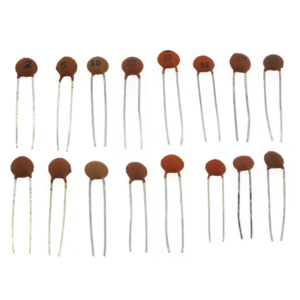 

960Pcs Ceramic Capacitor Kit High Precision 960 Pcs Porcelain Capacitor Components 2pf-0.1UF Box 24 Values Electronic Components