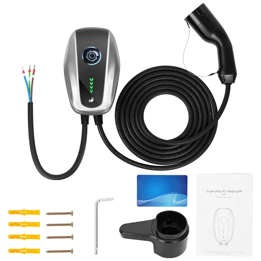 GKFLY 32A 7KW Type1 SAE J1772 Type2 IEC6219-2 EV зарядное устройство электромобиль зарядная станция
