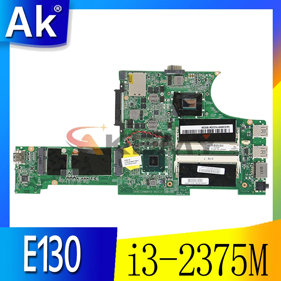 

Akemy FRU 04Y1362 DA0LI2MB8F0 For Lenovo Thinkpad Edge E130 X131E laptop motherboard SR0U4 i3-2375M