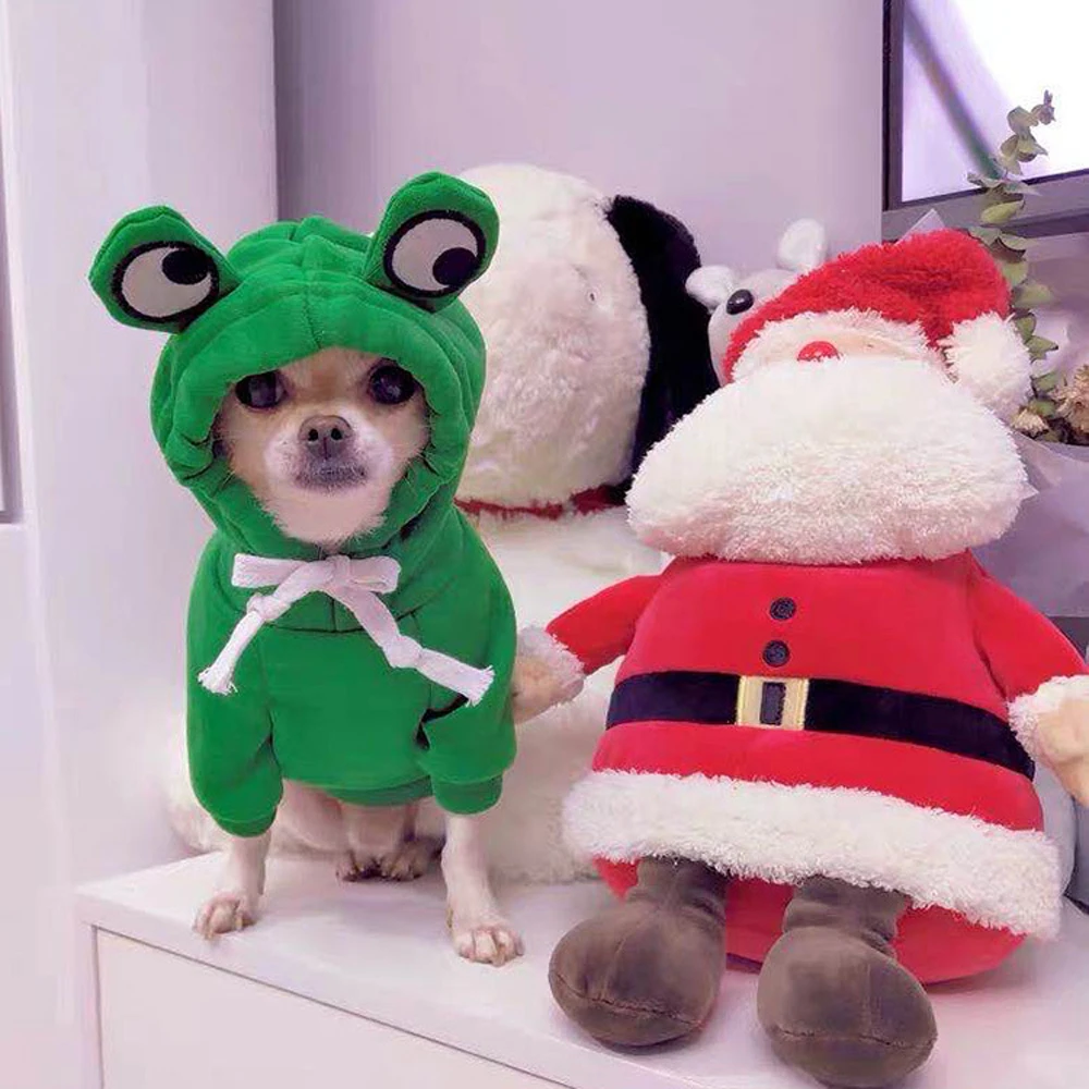 

Winter Dog Hoodie Fashion Soft Cotton Sweatshirt Cute Cartoon Image Warm Jacket Pet Cold Weather Clothes Costume For Dogs & Cats