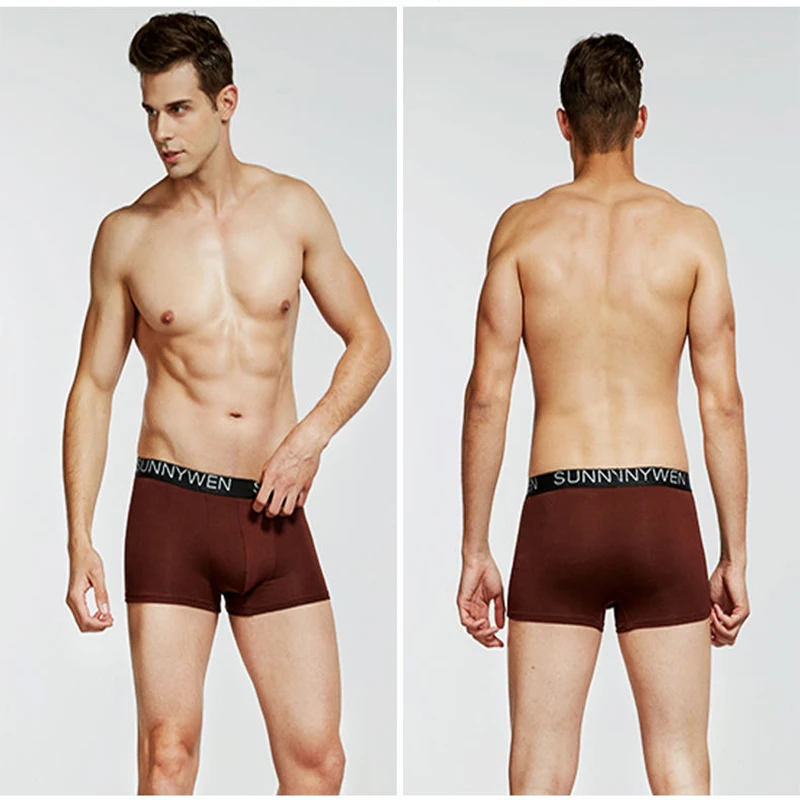 7pcs/Lot Men's Panties Underpants Boxer Mens Underwear Modal Man Sexy Breathable Solid Flexible Comfortable Shorts Boxers