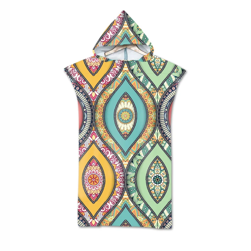 

Geometric graffiti totem Adult Bath Towels Beach Towel Swimming Pool Gym Fitness Bath Towels Changing Bathrobe Cloaks Hooded