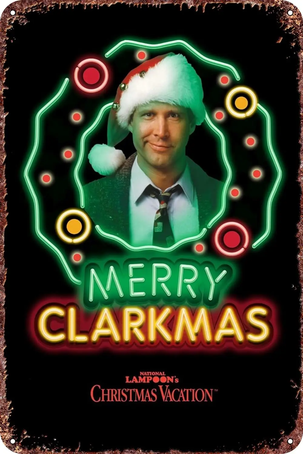 Веселая картинка с надписью &quotMerry Clarkmas&quot забавный металлический жестяной знак