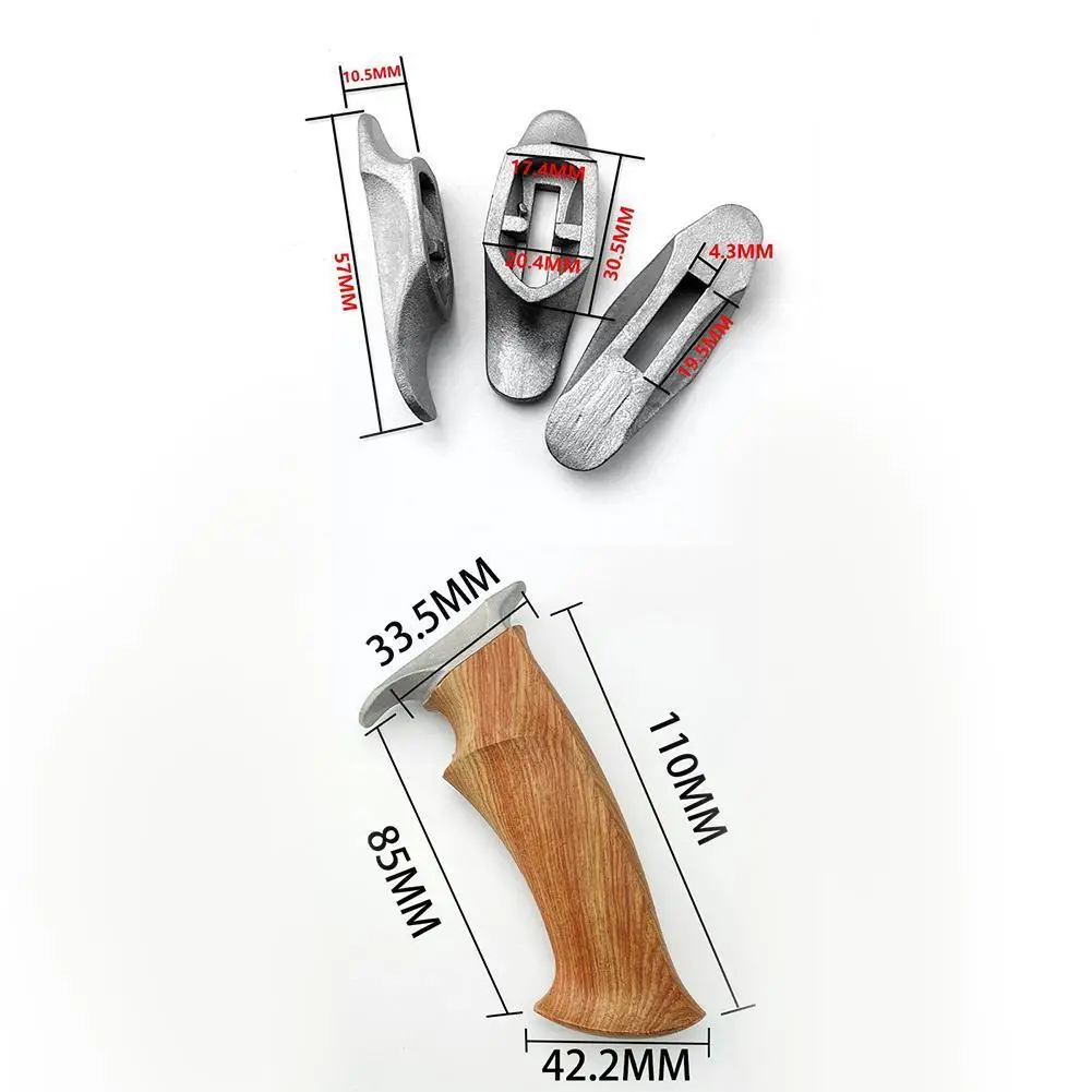 Деревянная ручка для ножа Bowie рукоделия полуготовый дамасский нож из материала