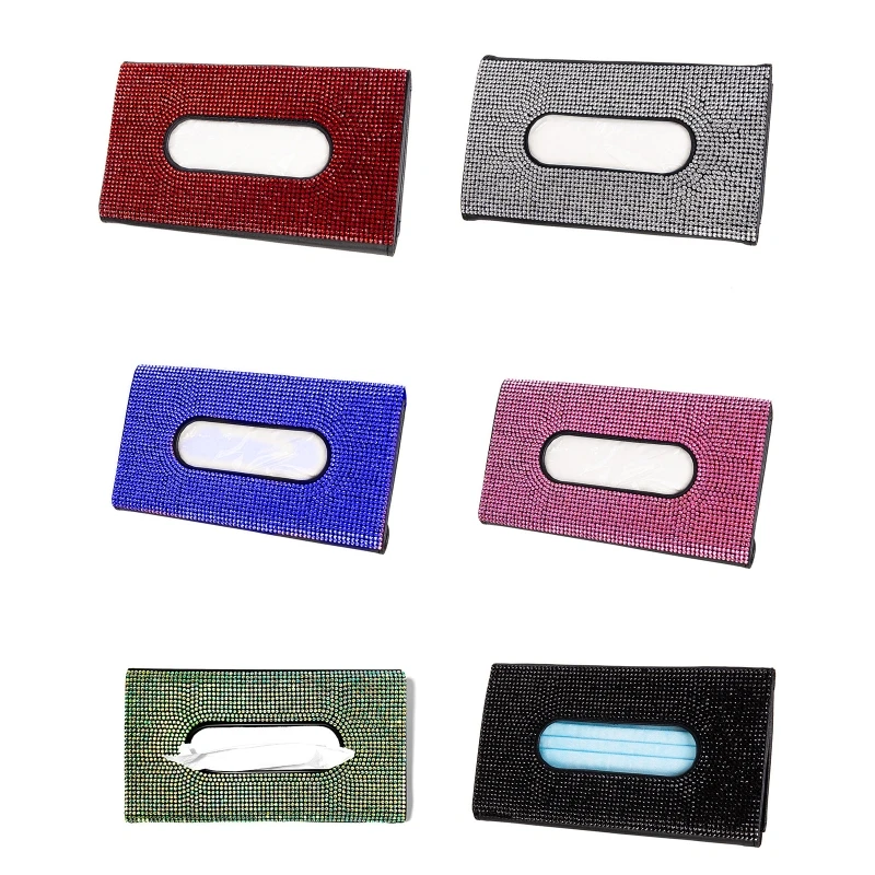 

Полная Стразы, автомобильная салфетка с солнцезащитным козырьком, блестящий чехол из искусственной кожи с кристаллами, держатель для маски...