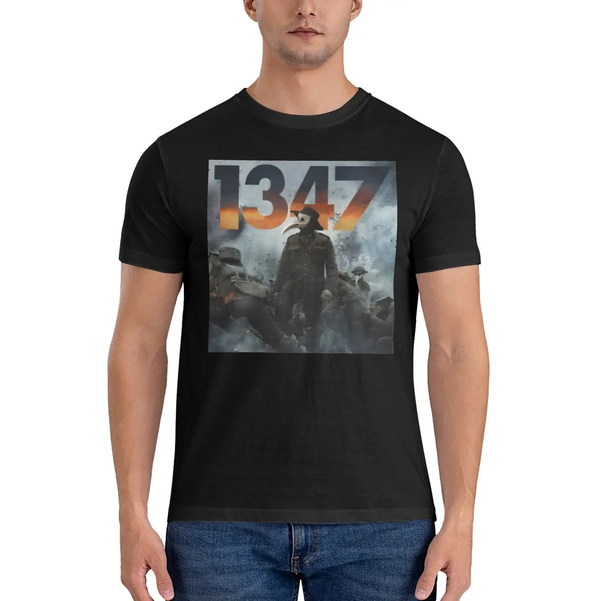 Мужские футболки с принтом Чумного доктора новинка футболка коротким рукавом и