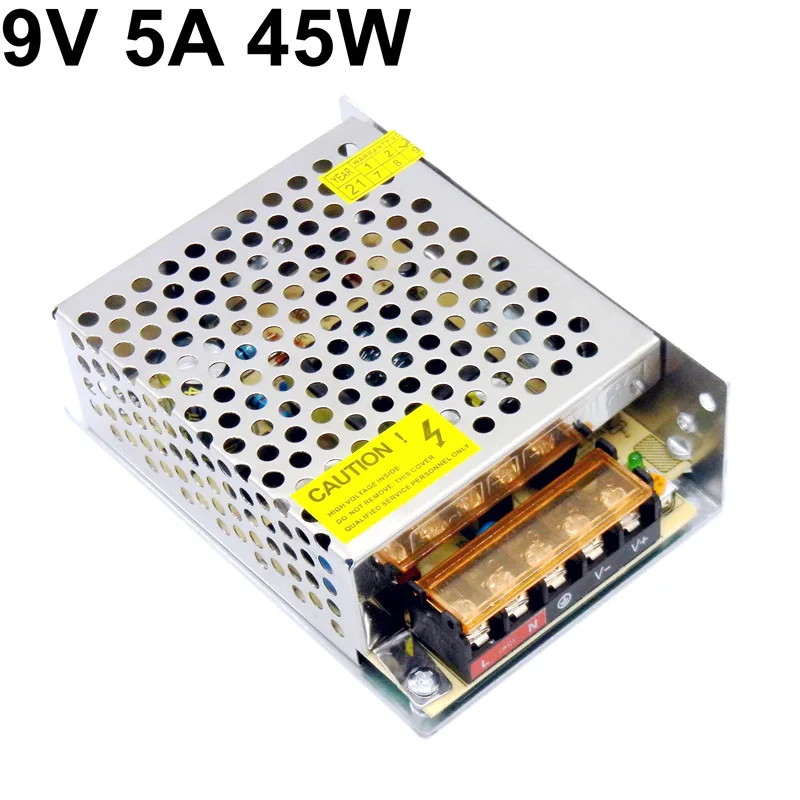 Универсальный 9V 5A 45W Регулируемый импульсный источник питания трансформатор