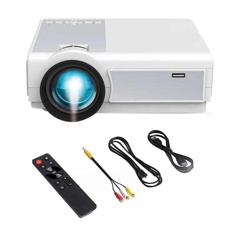 

FULL-1080P проектор 12000LM, видеопроектор для домашнего кинотеатра с Wifi + BT для HD, USB, VGA, AV, IOS и Android телефонов