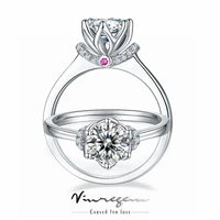 vinregem 925 sterling silver d moissanite 100 pass test diamond wedding engagement ring for women promise gift dropshipping