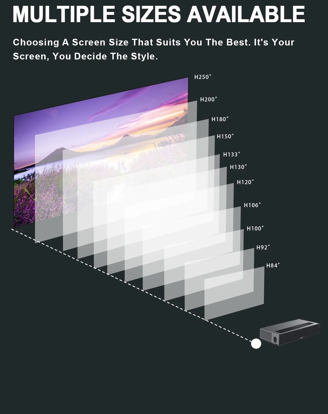 Новый Alr CBSP PET Crystal Мягкий экран проектора 100-дюймовый настенный проекционный с