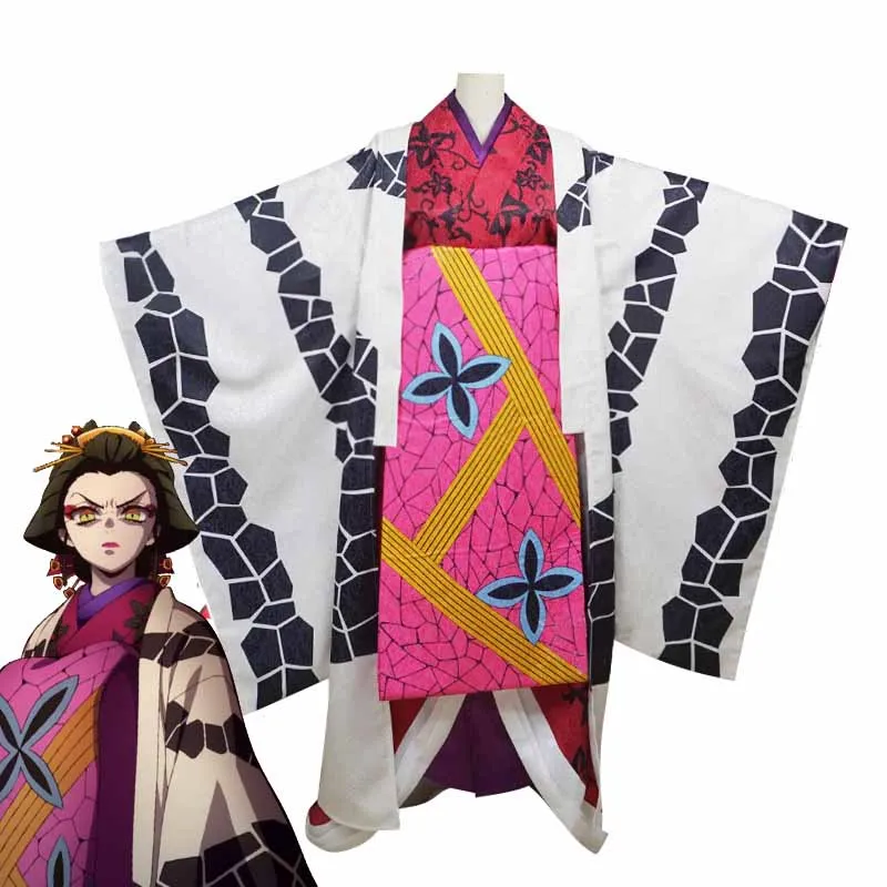 

Demon Slayer Daki Cosplay Kimono Outfit Juuni Kitsuki Sixth Women's Anime Clothing Kimetsu no Yaiba: Yuukaku-hen Costume