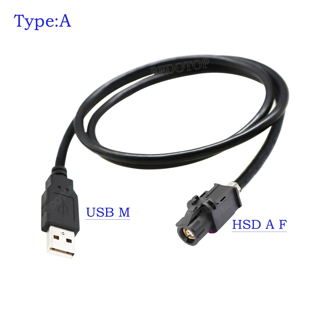 Фото Разъем USB типа «папа» к 4Pin HSD-коду A/B/C/D/G/H/J/K/Z «мама», кабель LVDS, экран управления автомобильным головным устройством, кабель RCC NAC HSD на USB №5