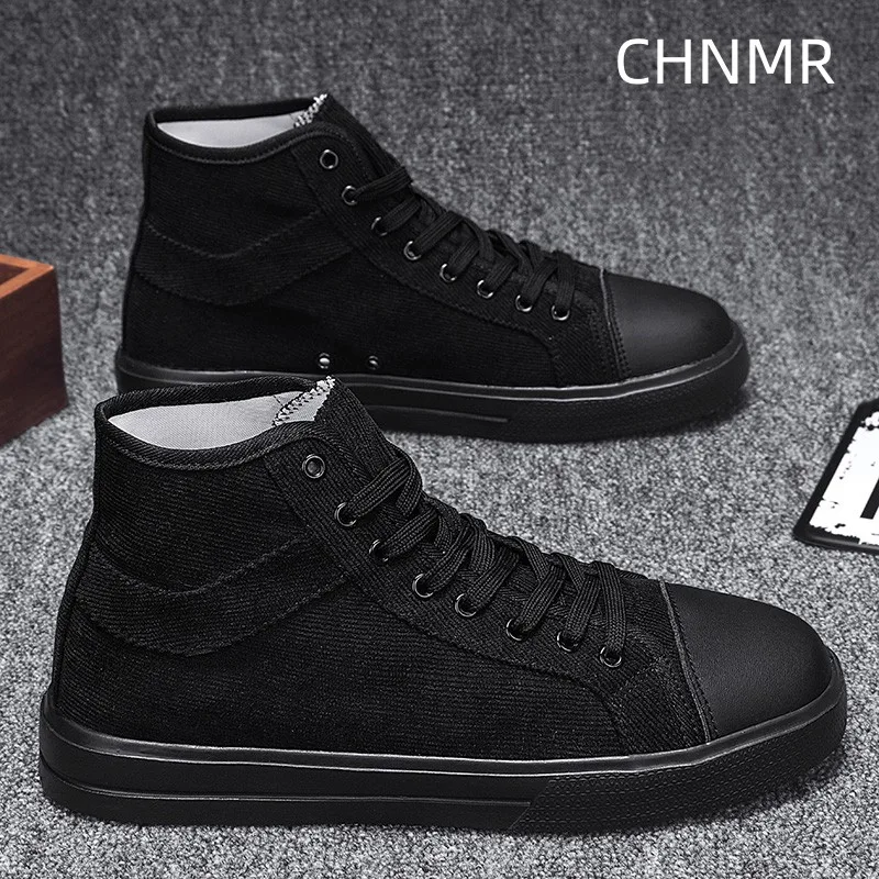 

High Top Shoes for Men Round Toe Casual Lightweight Platform Outdoor Trendy All-match Breathable Fashion Shoe Spring Autumn Main