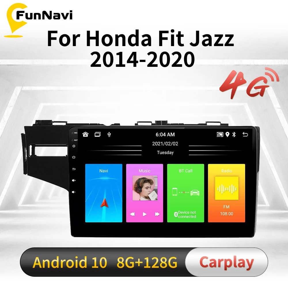 

Android Car Stereos for Honda Fit Jazz 2014-2020 2 Din Car Radio Multimedia Player GPS 4G Navigation Autoradio Head Unit Carplay