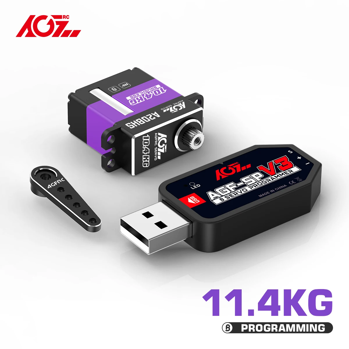 Бесщеточный сервопривод AGFRC A20BHS 10 4 кг быстрый скоростной цифровой микро