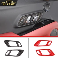carbon fiber car styling inner door handle frame decoration cover trim for toyota gr supra mk5 a90 2019 22 interior accessories
