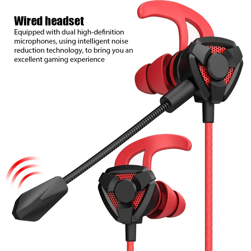

Wired Headphones Gaming Earphones with Microphone Stereo Bass Gamer Earphones Sports Haedset for Mobile Phone Computer