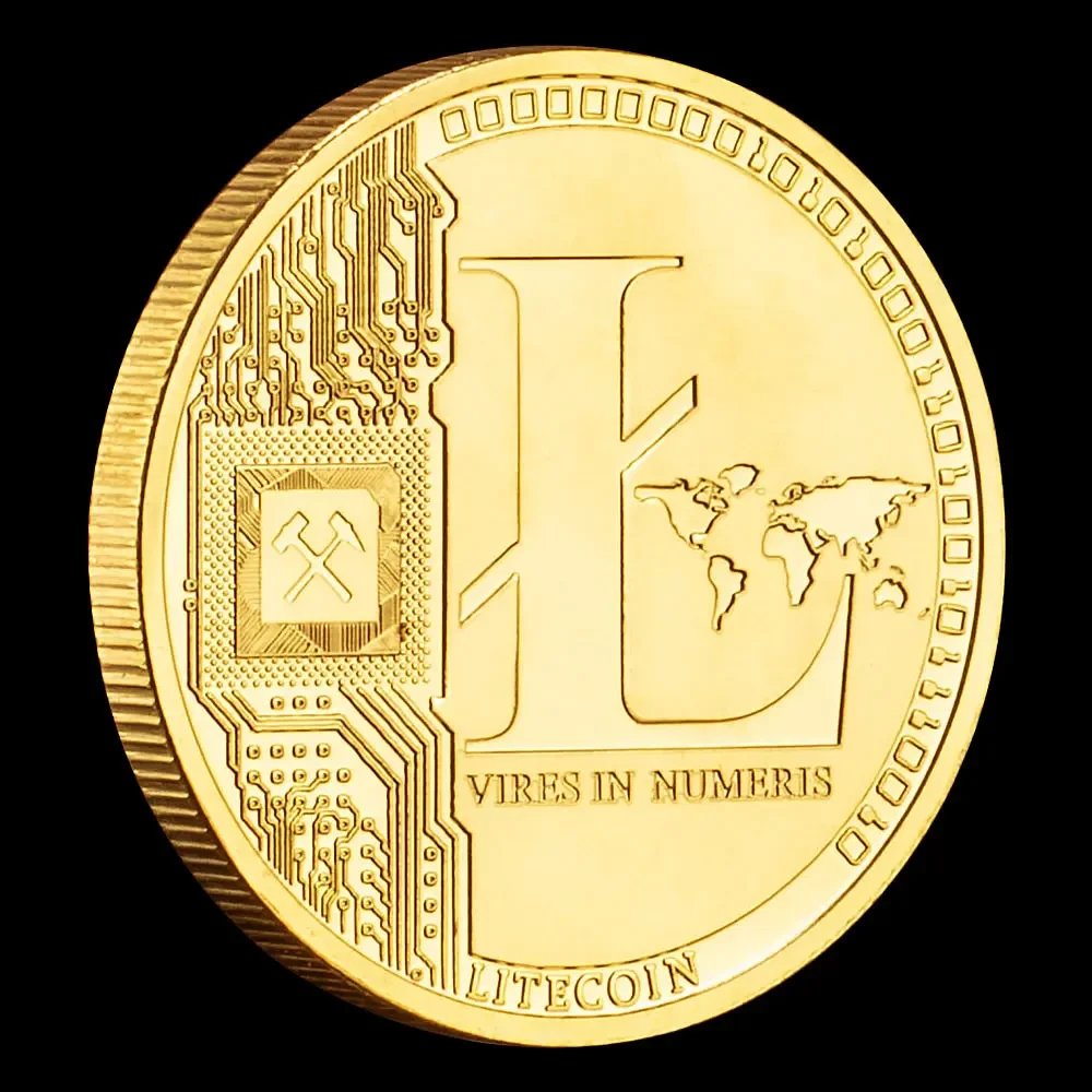 Litecoin Vires in Numeris-2013 Физическая позолоченная коллекция монет Коллекционные подарки