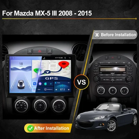 Для Mazda MX-5 MX5 3 NC 2008 2009 2010 2011 2012 2013 2014 2015 Android Автомобильный радиоприемник Автомобильный мультимедийный плеер GPS-навигация Carplay Сенсорный экран Авто стерео