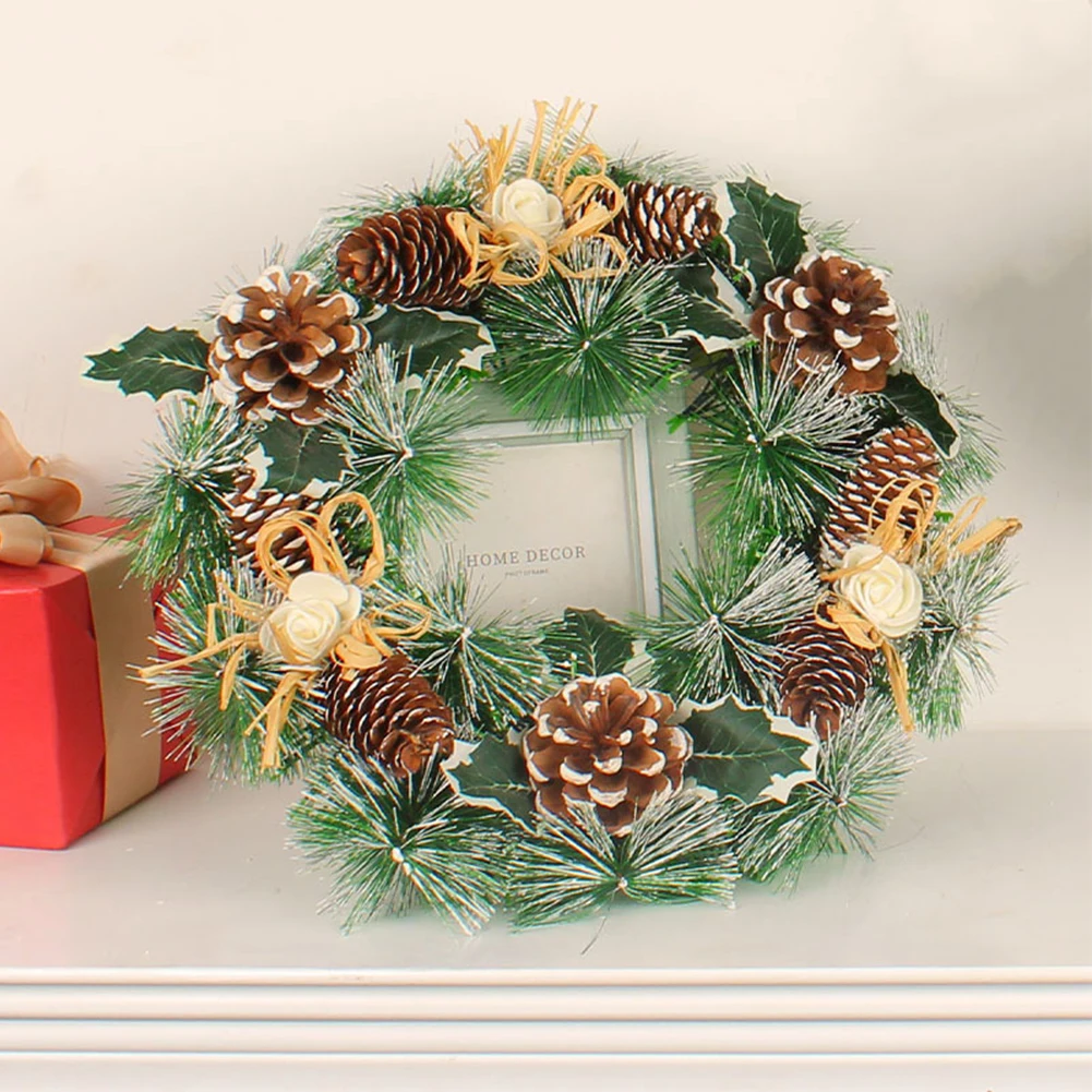 

Ornament Christmas Garland Tree Hanging Xmas DIY Decor Decoration Door Wreath Garland Merry Christmas Wreath 1pcs